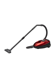 Hitachi 1600-Watt Canister Vacuum Cleaner, CVW160024CBSWR/SPG, Wine/Red