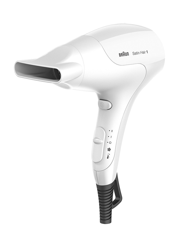 

Braun Satin Hair 1 Power Perfection Hair Dryer, 1800W, HD180, White