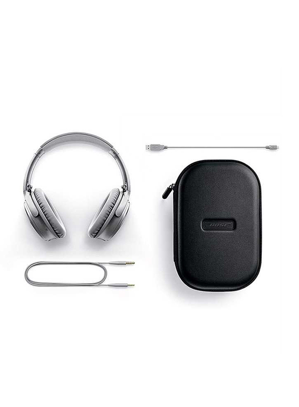 Bose QuietComfort 35 II Wireless Over-Ear Noise Cancelling Headphones with Mic, Silver