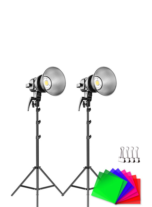 

GVM Daylight-Balanced LED Video Light 2-Light Kit with Filters, LS-P80S, Black