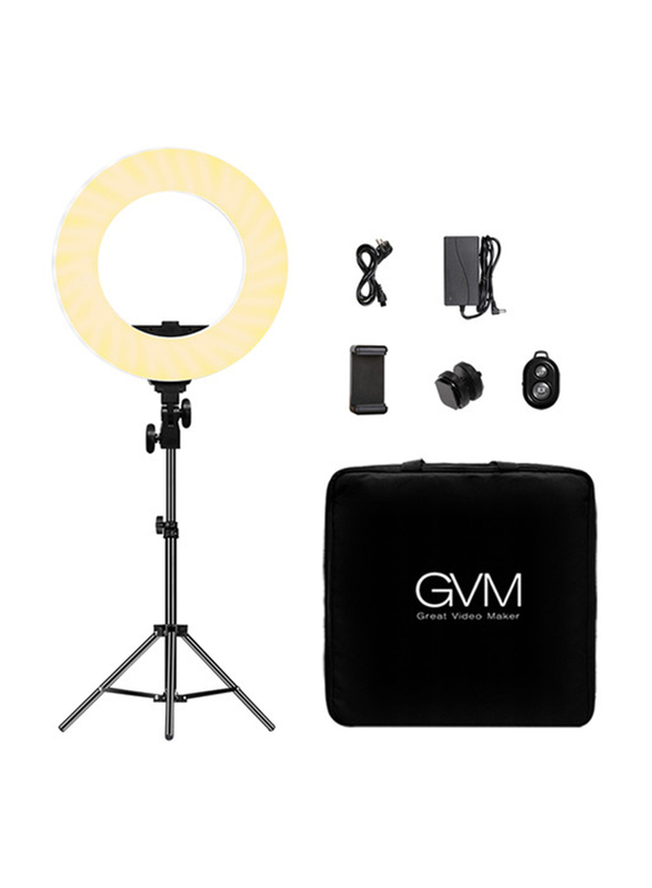 

GVM Bi-Color LED Ring Light, 14 inch, Black