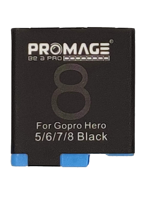

Promage 1220 mAh Rechargeable Battery for GoPro Hero 5/6/7/8, Black