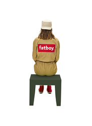 Fatboy Concrete Seat Indoor/Outdoor Stool, Forest Green