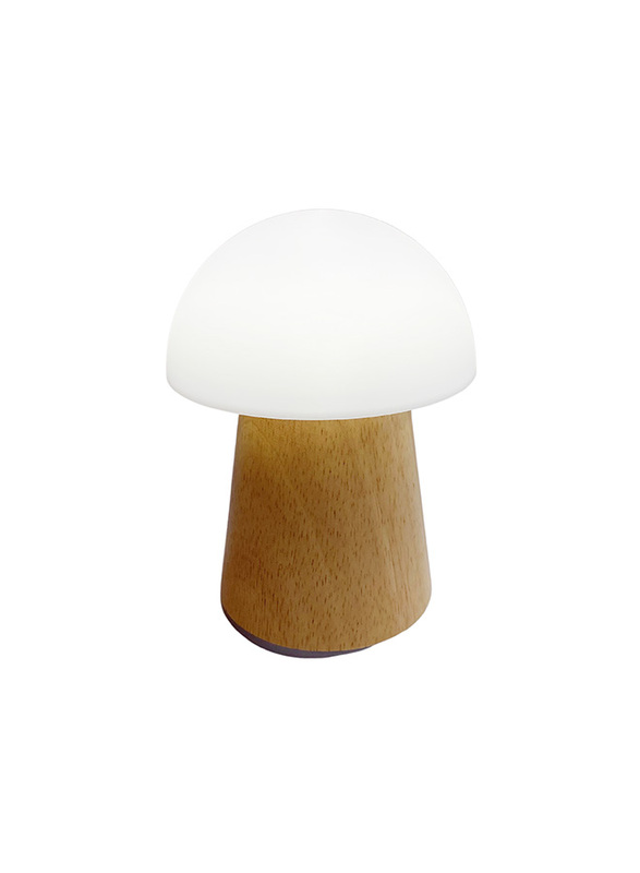 Filini Mushroom Table Lamp, Set of 2, White/Brown