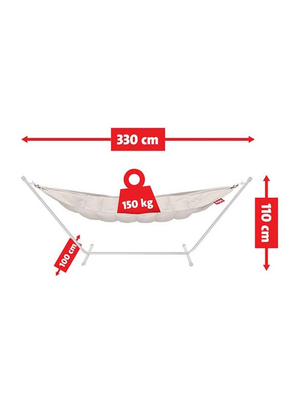 Fatboy Hammock Superb with Light Grey Frame, Desert Beige