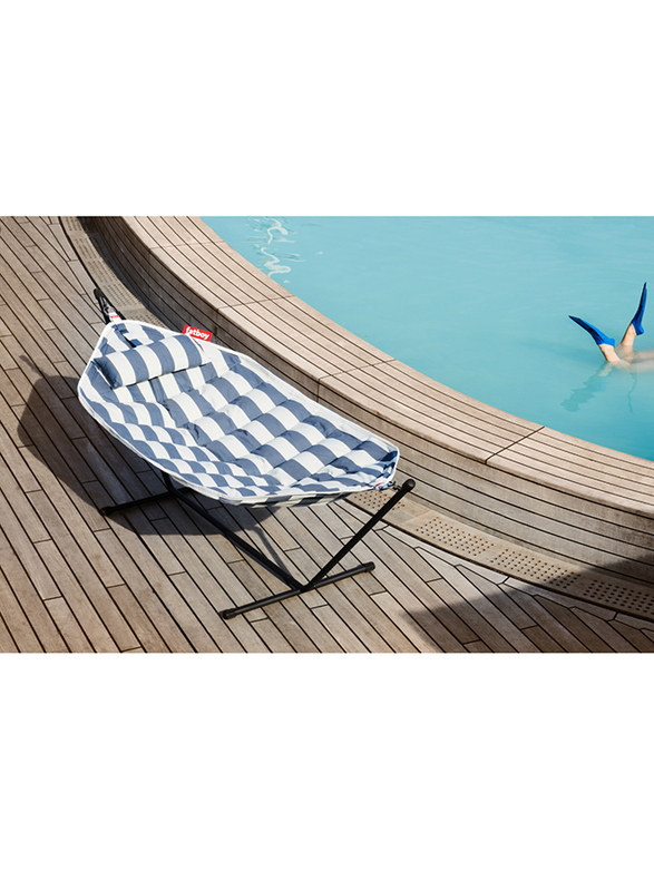 Fatboy Stripe Hammock Superb with Pillow, Blue/White