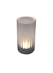 Filini Stripe Cylinder Table Lamp, Set of 2, Clear