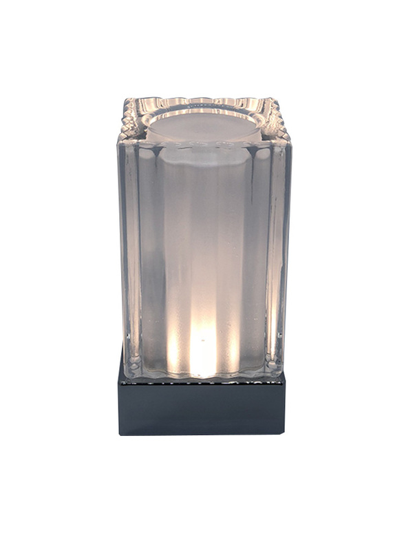 Filini Stripe Square Table Lamp, Set of 2, Clear