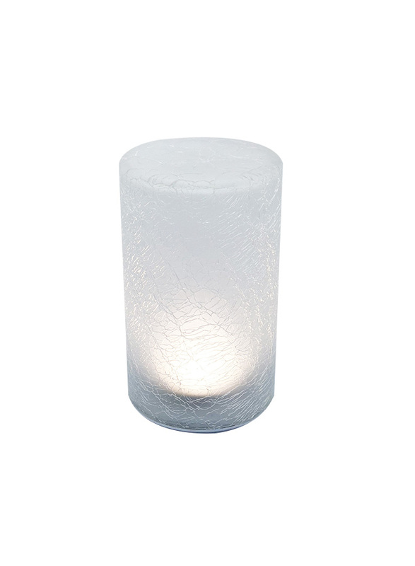 Filini Crinkle Table Light Set of 2, Frosted White