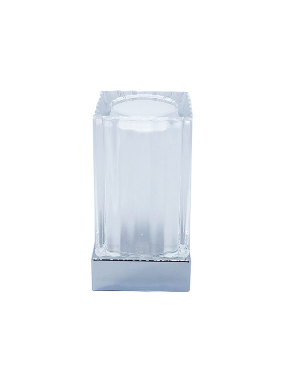 Filini Stripe Square Table Lamp, Set of 2, Clear