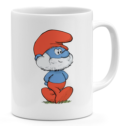 Loud Universe Papa Smurfs 11oz Coffee Mug Cute Smurf Character 11oz Ceramic Novelty Mug