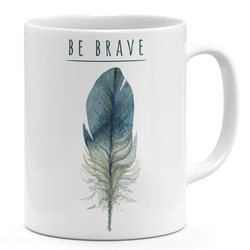 Loud Universe Motivational Mug be brave White ceramic mug 11oz Novelty coffee Mug