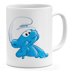 Loud Universe Brainy Smurf 11oz Coffee Mug Yellow Smurf Cute 11oz Ceramic Novelty Mug