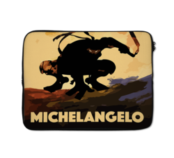 Loud Universe Teenage Mutant Ninja Turtle Michaelangelo Ninja Fun Boy High Quality Neoprene Laptop Case, Multicolor