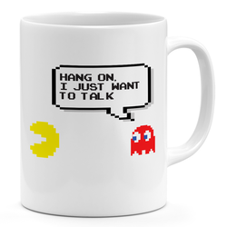 Loud Universe Funny Pacman Ghost 11oz Coffee Mug Retro Funny Game PAcman 11oz Ceramic Novelty Mug