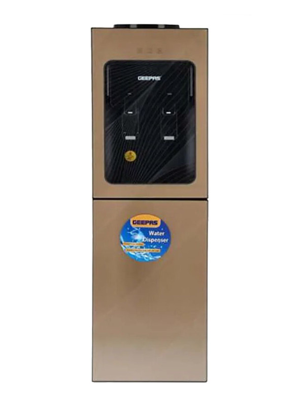 

Geepas Water Dispenser with Refrigerator, 95W, GWD8363, Silver/Black/Yellow