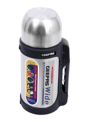 Geepas 1.5 Ltr Stainless Steel Inner Vacuum Flask, GSVB4111, Black/Silver