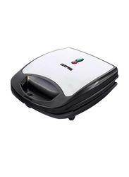 Geepas 2-in-1 Detachable Sandwich Maker, 920W, GSM5444, Silver/Black