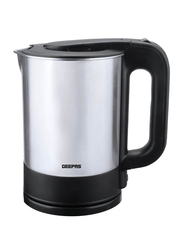Geepas 1.7L Electric Stainless Steel Kettle, 2200W, GK174, Silver/Black