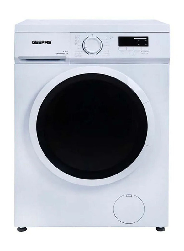 Geepas Front Load Washing Machine, GWMF68005LCU, White