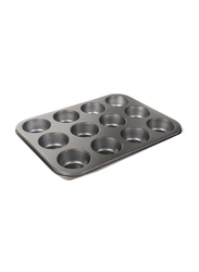 Delcasa 12 Cup Rectangle Muffin Pan, DC1335, Grey