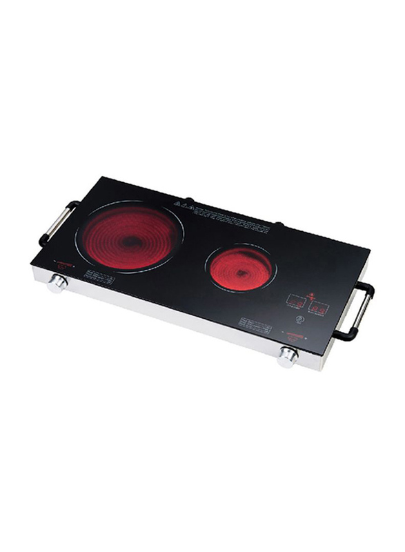 

Geepas Double Burner Infrared Cooker, 2600W, GIC6131, Red/Black