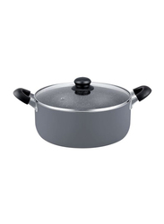 Delcasa 26cm Non-Stick Aluminium Casserole, DC1573, Grey/Black