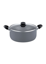 Delcasa 32cm Non-Stick Aluminum Round Casserole, DC1576, Grey/Black