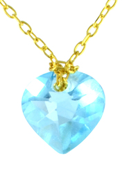 Vera Perla 18K Gold Pendant Necklace for Women, with Topaz Stone, Blue/Gold