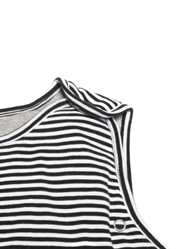 Mingo Kids Stripes Sleeping Bag, 3-9 Months, Black/White