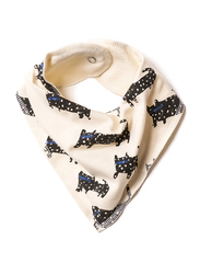 Noe & Zoe Cat Printed Drooling Scarf, black