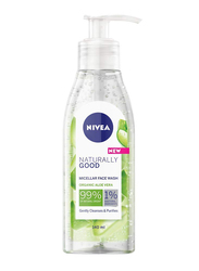 Nivea Naturally Good Micellar Face Wash with Organic Aloe Vera, 140ml