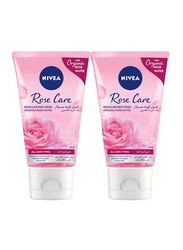 Nivea Micellar Organic Rose Water Face Wash, 150ml, 2 Pieces