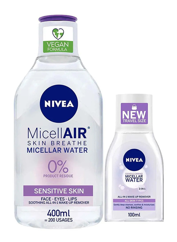 

Nivea Face Micellar Water, 500ml, 2 Pieces