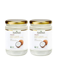 Earth's Finest Organic Extra Virgin Raw Coconut Oil, 2 Pieces x 500ml