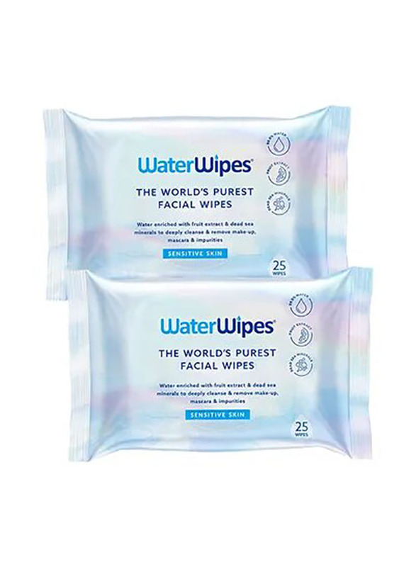 

Waterwipes 50 Pieces Sensitive Facial Wipes Value Pack for Baby, Newborn, White