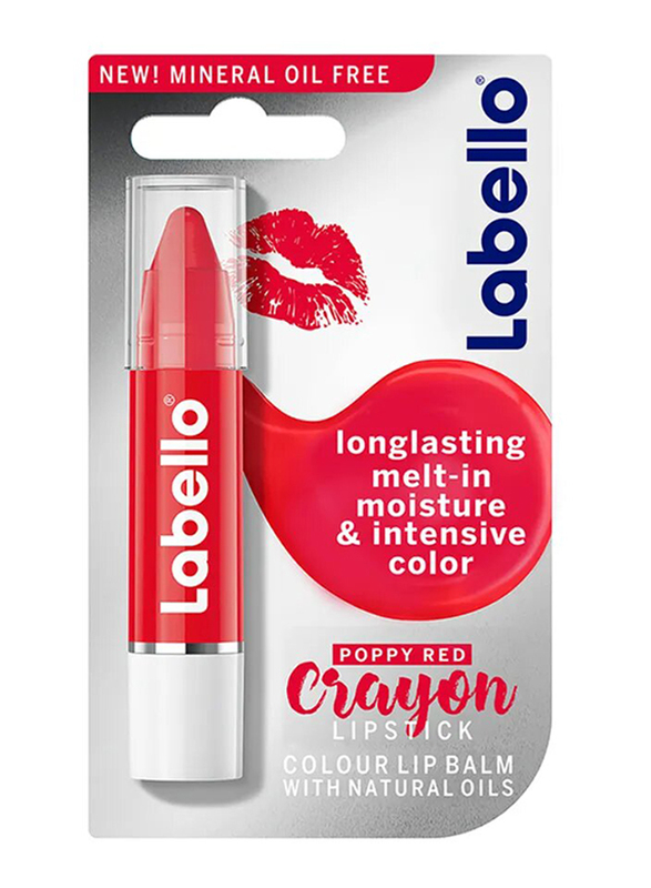 

Labello Crayon Lipstick, 3gm, Poppy Red, Red