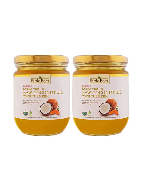 

Earth's Finest Organic Extra-Virgin Turmeric Raw Coconut Oil, 2 x 200ml