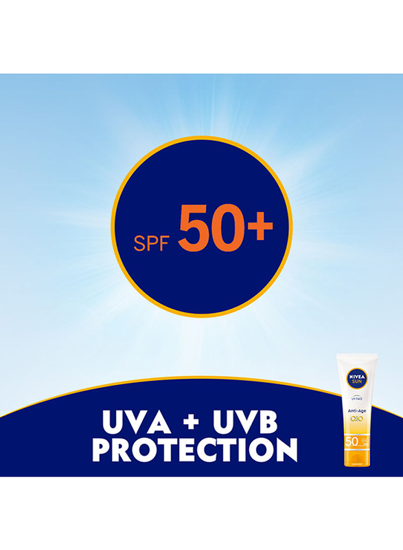 Nivea Sun Cream UV Face Anti-Age Cream SPF50, 50ml