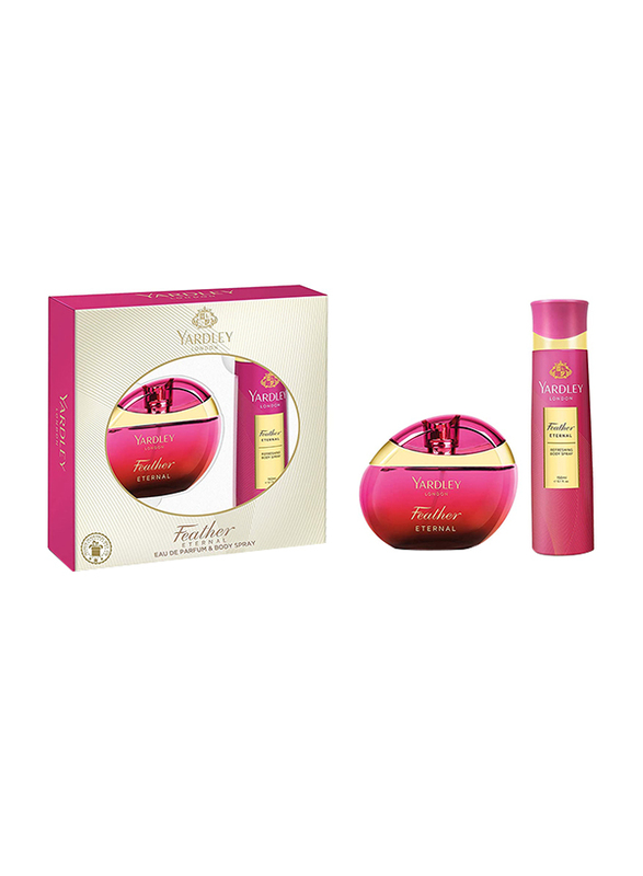 

Yardley London 2-Piece Feather Eternal Perfurmed Gift Set for Women, 100ml EDP Perfume, 150ml Body Spray