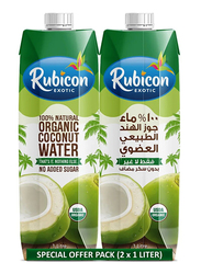 Rubicon 100% Natural Organic Coconut Water, 2 x 1 Liter