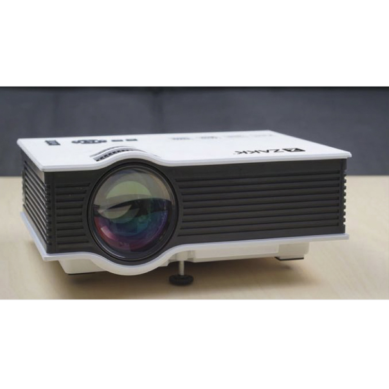 Zakk UC40+ HD LCD Portable Home Cinema Theatre Projector, 800 Lumens, Black