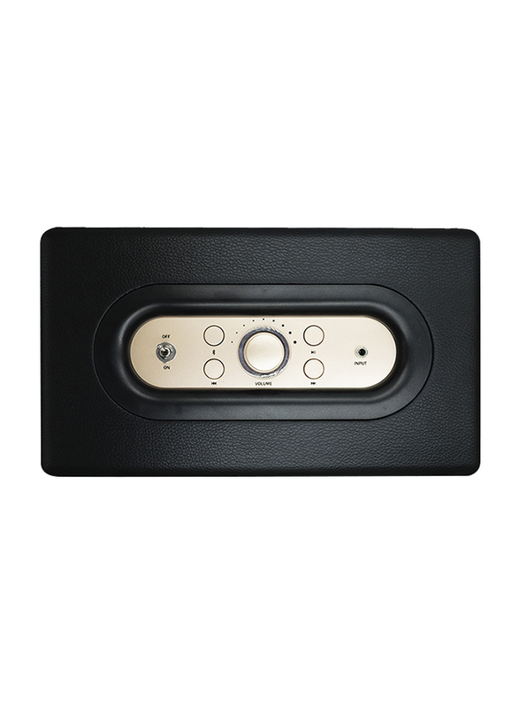 Zakk Woodstock Portable Bluetooth Speaker, Black/Brown