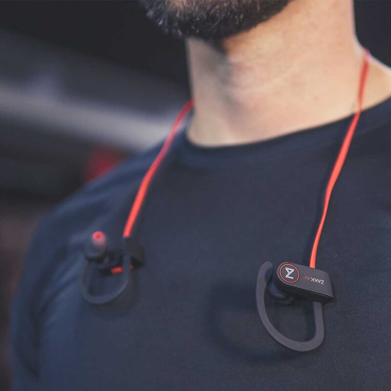 Zakk Air Wireless Neckband Headphones, Red