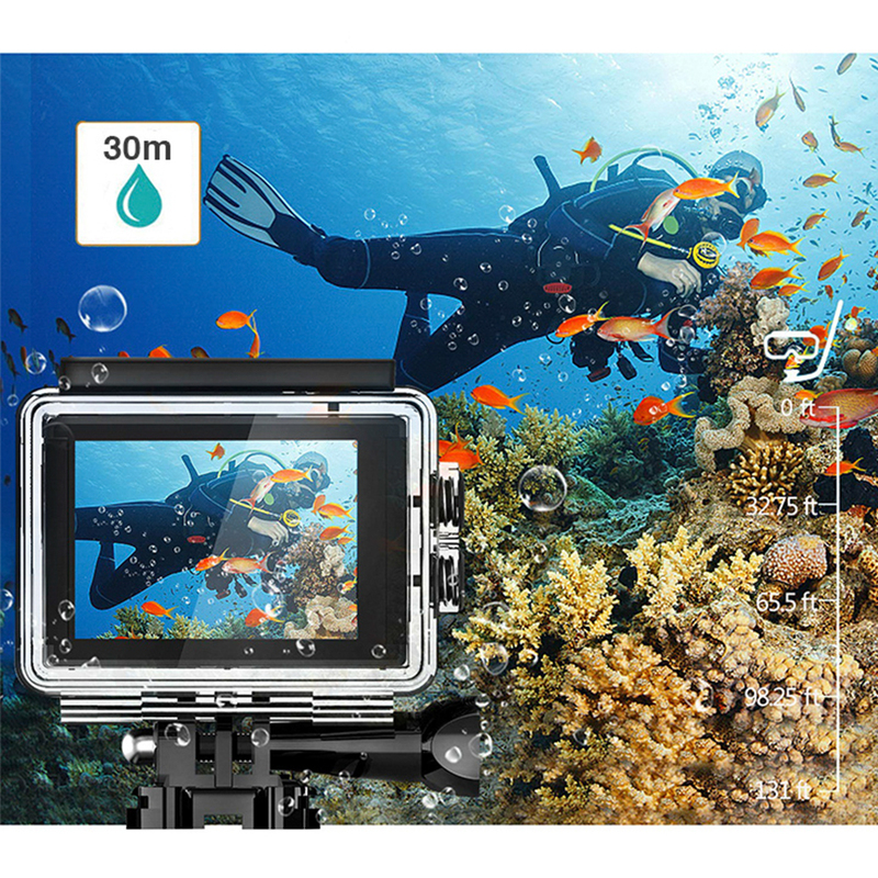 Zakk Rush 4K Action Camera with Accessories, 16 MP, Black