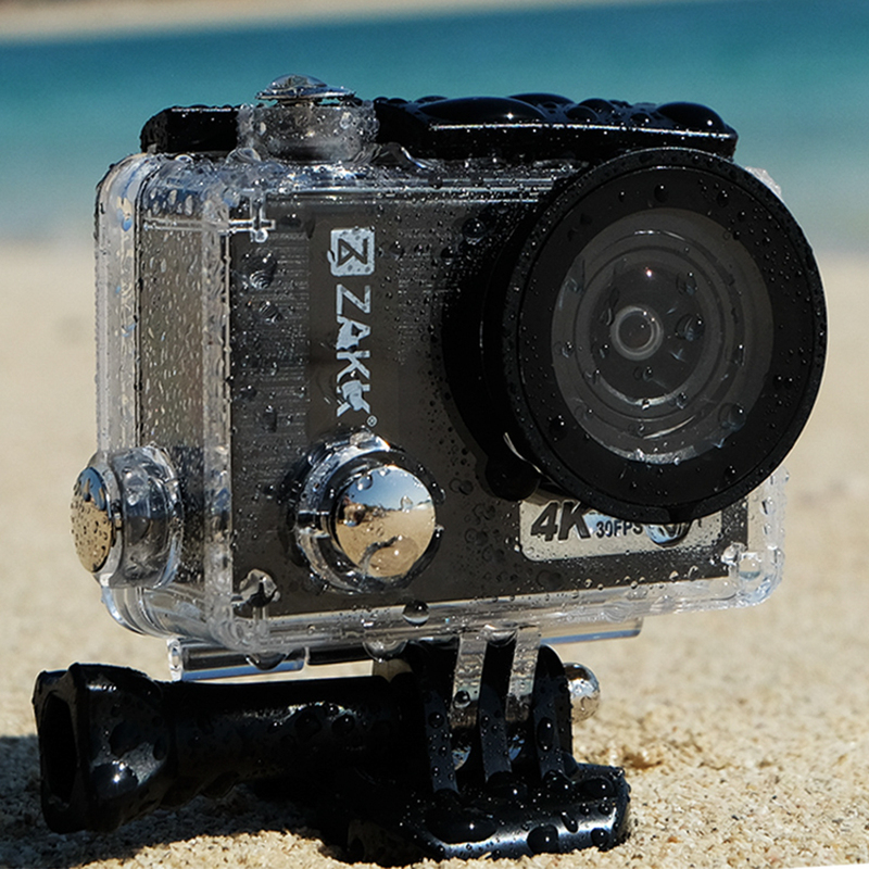 Zakk Rush 4K Action Camera with Accessories, 16 MP, Black