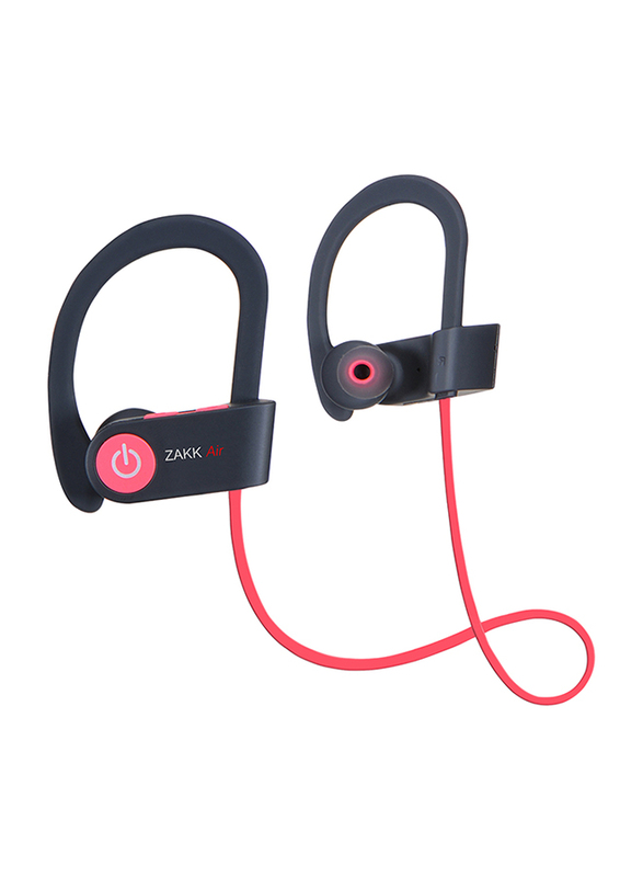 Zakk Air Wireless Neckband Headphones, Red