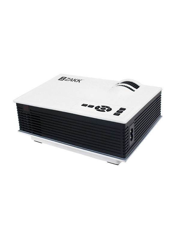 Zakk UC40+ HD LCD Portable Home Cinema Theatre Projector, 800 Lumens, Black