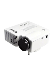 Zakk UC28 Pro HD LED Mini Portable Home Cinema Theatre Projector, 48 Lumens, White