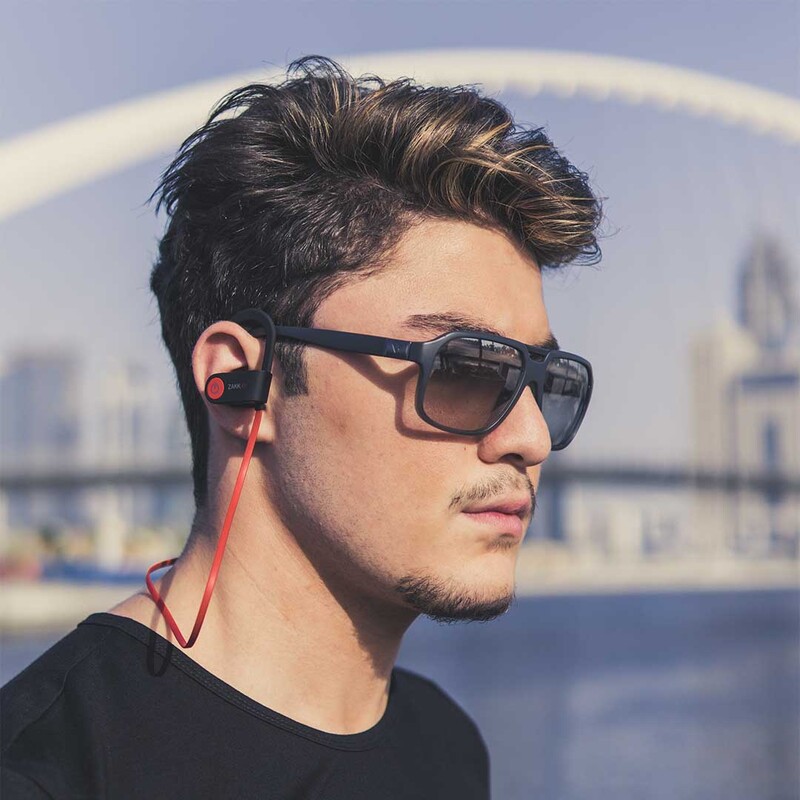 Zakk Air Wireless Neckband Headphones, Red